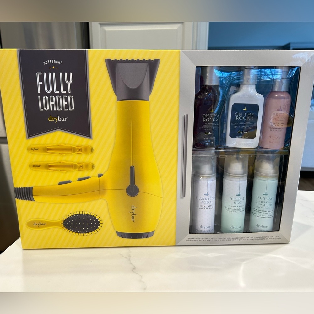 New Drybar Buttercup Fully Loaded Set